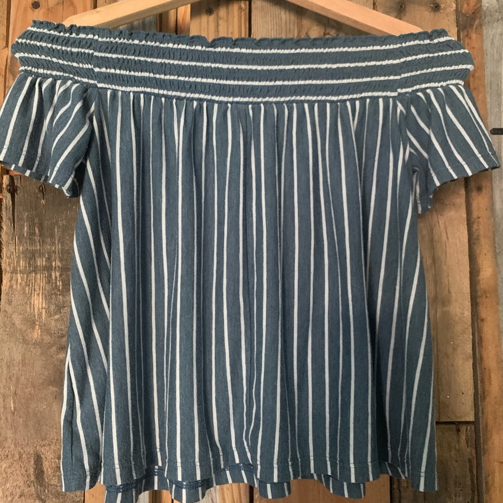 American Eagle Off-Shoulder Stripe Top